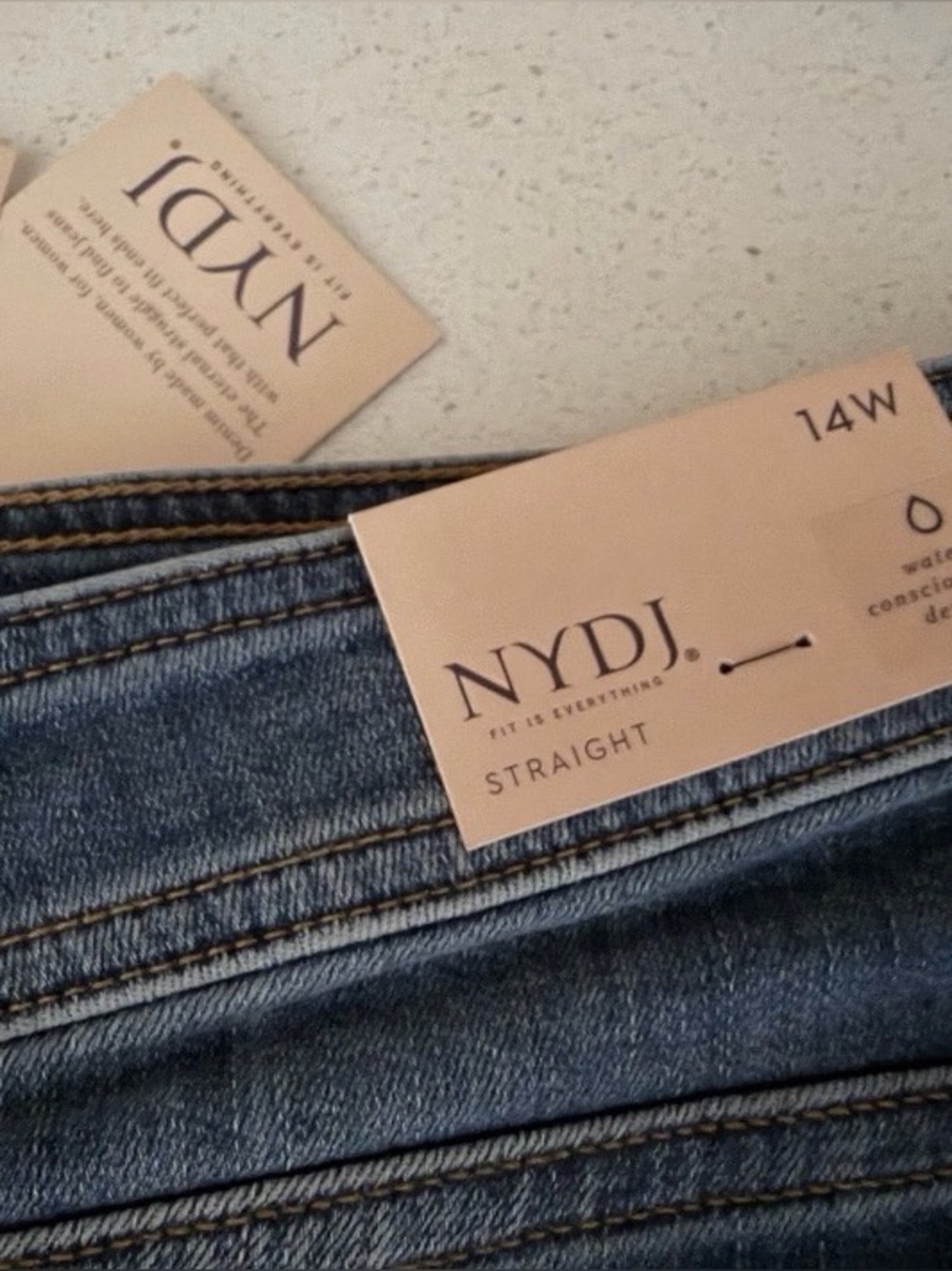 NYDJ Marilyn Straight Jeans Cuffed Bottom Lift Tuck Technology NWT